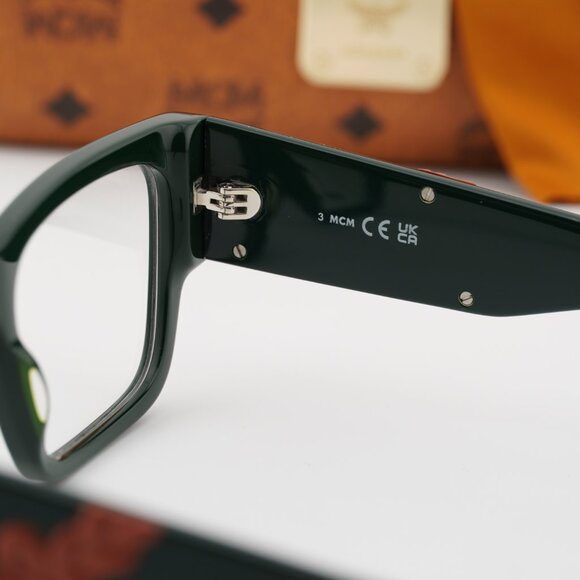 MCM MW5013 096 Square Eyeglasses - Shiny Dark Green 53mm - Picture 8 of 10